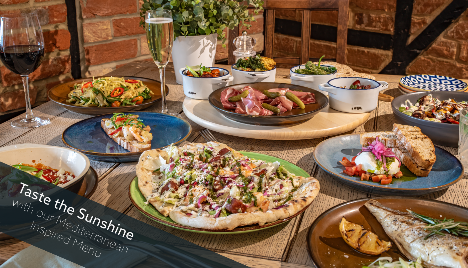 Taste of the Mediterranean menu at the Wheelwrights Arms